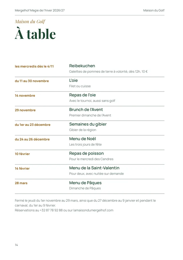 Page du magazine : À table