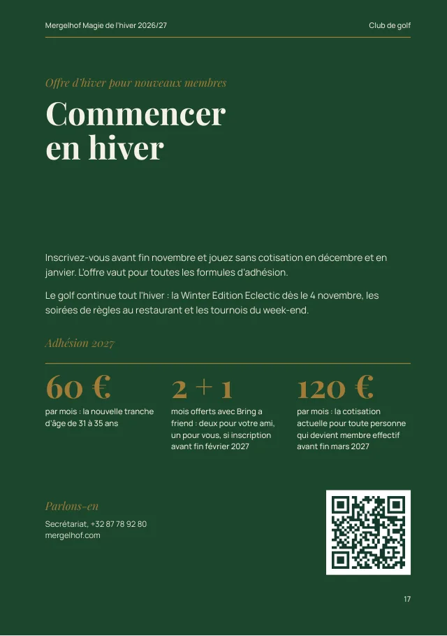 Page du magazine : Commencer en hiver